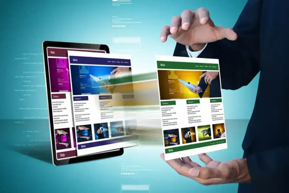 Enterprise web application on a laptop