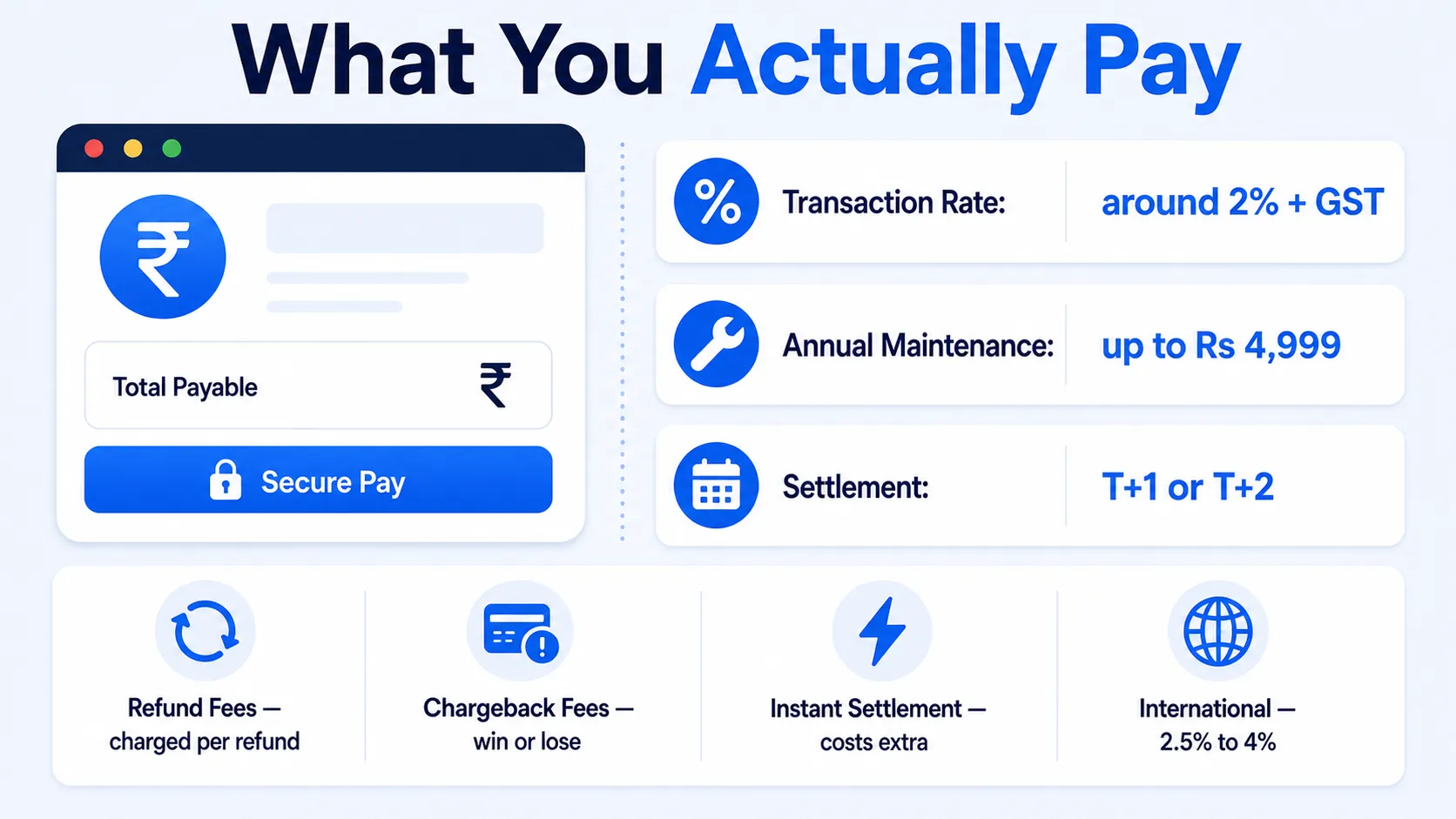 Payment gateway charges in India